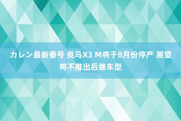 カレン最新番号 良马X3 M将于8月份停产 展望将不推出后继车型