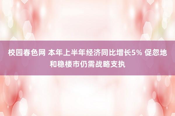 校园春色网 本年上半年经济同比增长5% 促忽地和稳楼市仍需战略支执