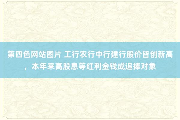 第四色网站图片 工行农行中行建行股价皆创新高，本年来高股息等红利金钱成追捧对象