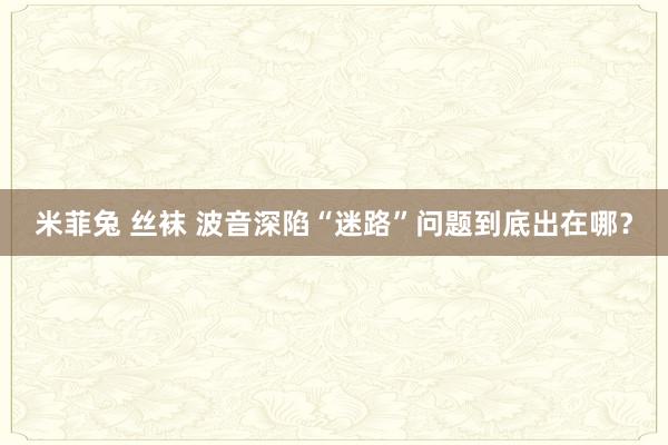 米菲兔 丝袜 波音深陷“迷路”问题到底出在哪？