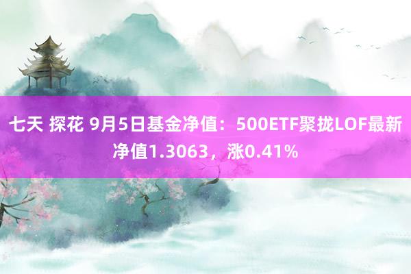 七天 探花 9月5日基金净值：500ETF聚拢LOF最新净值1.3063，涨0.41%