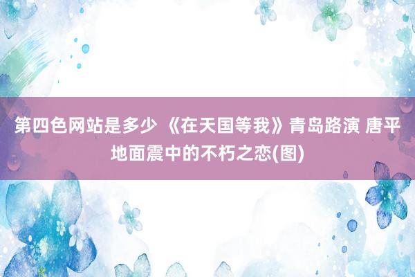 第四色网站是多少 《在天国等我》青岛路演 唐平地面震中的不朽之恋(图)